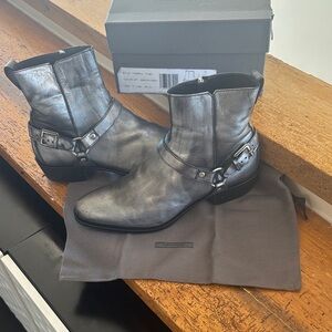 John Varvatos Ludlow harness boot in griffin grey. Mens size 11 (45 EU)